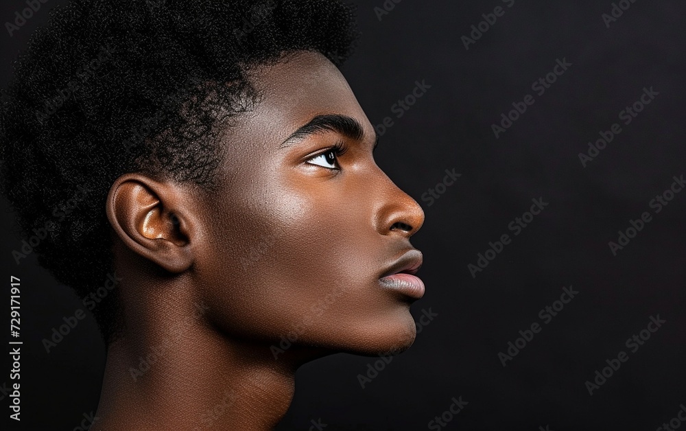 Portrait of a Black Man With an Afro Hairstyle Portrait of a Black Man With an Afro Hairstyle