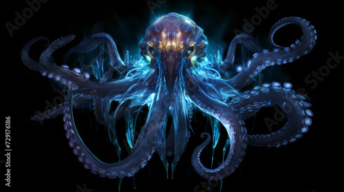 Octopus kraken a fictional deep-sea