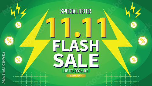 Sale banner template design   .  11.11 SPECIAL OFFER, MEGA SALE, FLASH SALE
