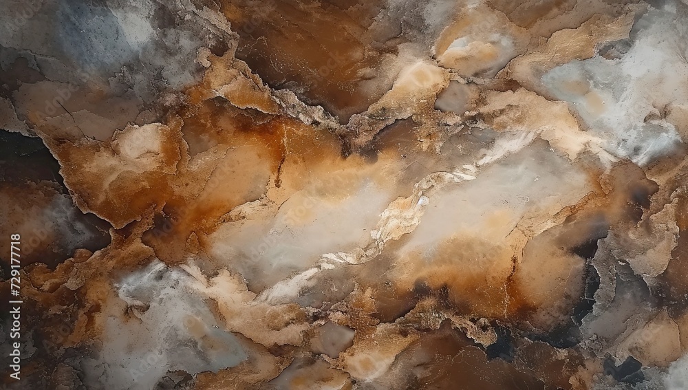 Elegant brown marble background with captivating abstract pattern beauty of natural stone textured surface blending shades of orange and yellow creates modern and artistic wallpaper design