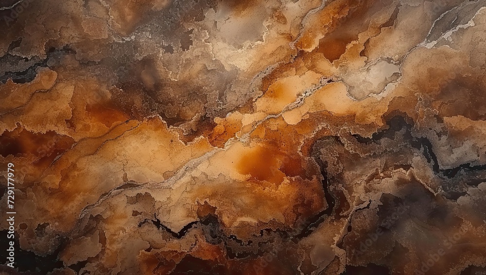 Elegant brown marble background with captivating abstract pattern beauty of natural stone textured surface blending shades of orange and yellow creates modern and artistic wallpaper design Elegant brown marble background with captivating abstract pattern beauty of natural stone textured surface blending shades of orange and yellow creates modern and artistic wallpaper design