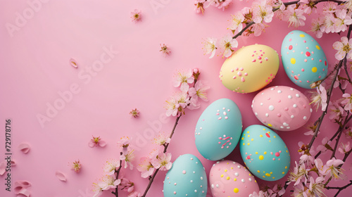 Beautiful easter eggs banner