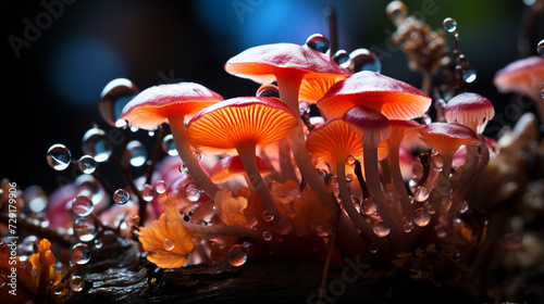Microscopic Fungi A macro shot of fungi