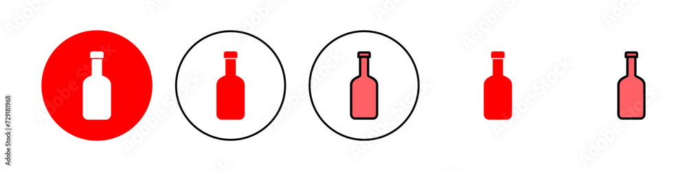 Bottle icon set illustration. bottle sign and symbol Bottle icon set illustration. bottle sign and symbol