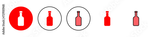 Bottle icon set illustration. bottle sign and symbol