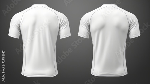 White t-shirt mockup, front and back view