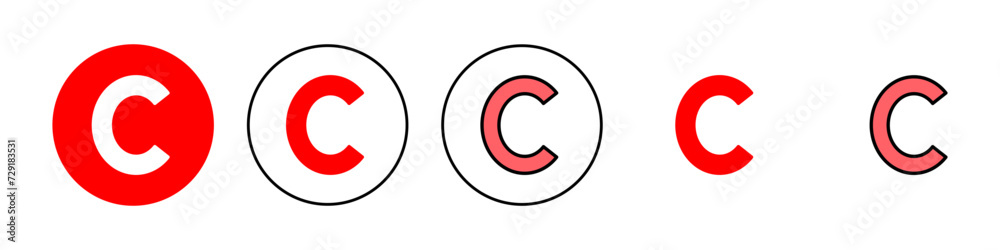 Copyright icon set illustration. copyright sign and symbol Copyright icon set illustration. copyright sign and symbol