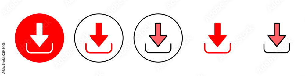 Download icon set illustration. Download sign and symbol Download icon set illustration. Download sign and symbol