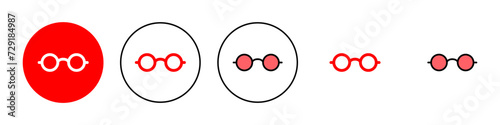 Glasses icon set illustration. Glasses sign and symbol