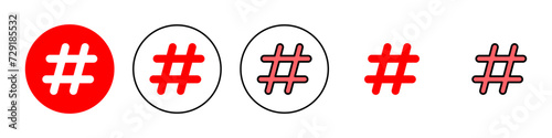 Hashtag icon set illustration. hashtag sign and symbol