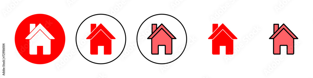 Home icon set illustration. House sign and symbol Home icon set illustration. House sign and symbol