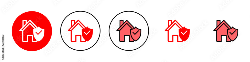 home insurance icon set illustration. home protection sign and symbol home insurance icon set illustration. home protection sign and symbol