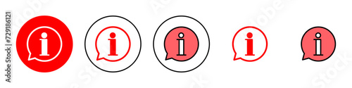 Information sign icon set  illustration. about us sign and symbol. question mark icon
