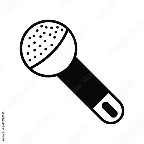 mike icon with white background vector stock illustration