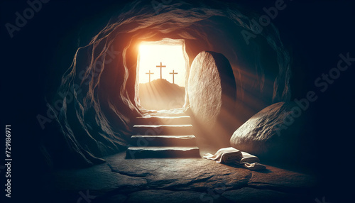 Resurrection Dawn: The Empty Tomb at Sunrise