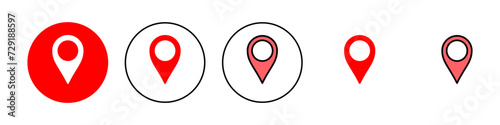 Free Download Pin icon set  illustration. Location sign and symbol. destination icon. map pin - GFXLoad