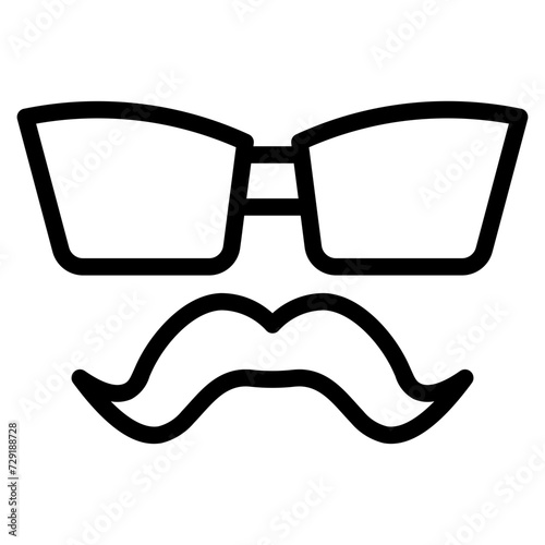 mustache and glasses line