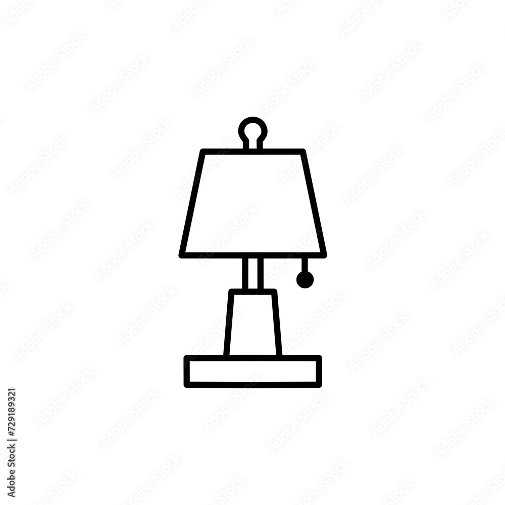 Tabble lamp vector icon Tabble lamp vector icon