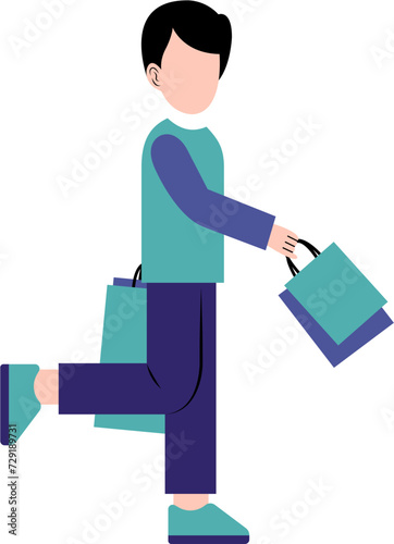 A Man Holding Shopping Bag