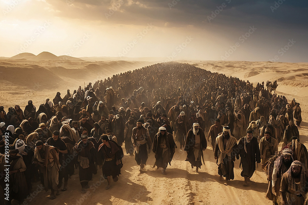 The exodus of the Israelites from Egypt