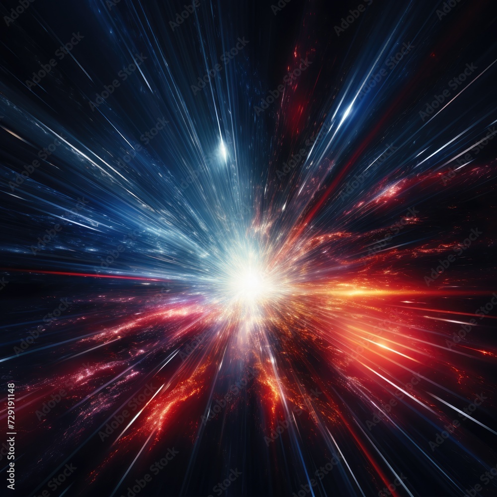 Futuristic speed motion with blue and red rays of light abstract background Futuristic speed motion with blue and red rays of light abstract background