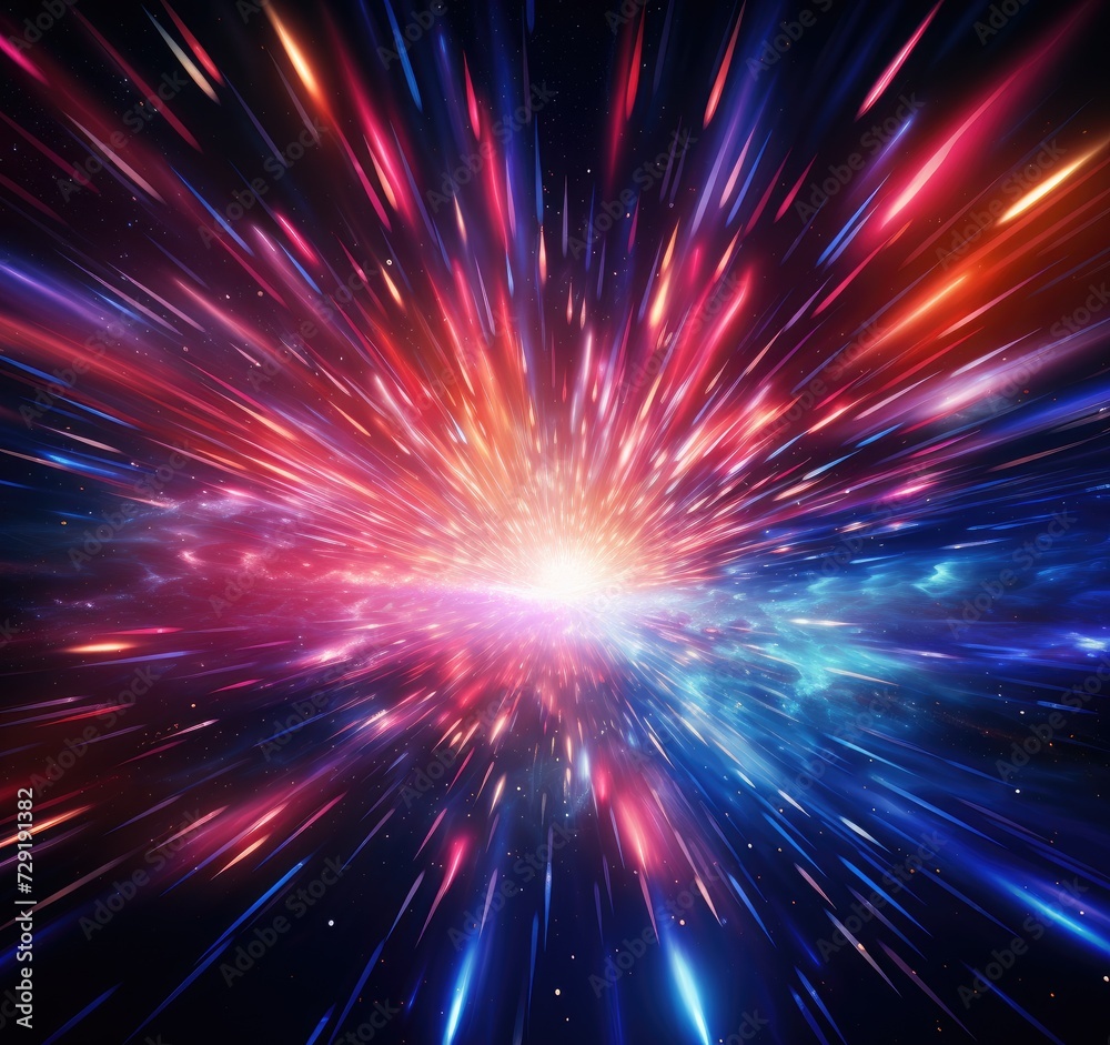 Futuristic speed motion with blue and red rays of light abstract background Futuristic speed motion with blue and red rays of light abstract background
