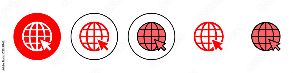 Web icon set illustration. go to web sign and symbol. web click icon. Global search icon Web icon set illustration. go to web sign and symbol. web click icon. Global search icon