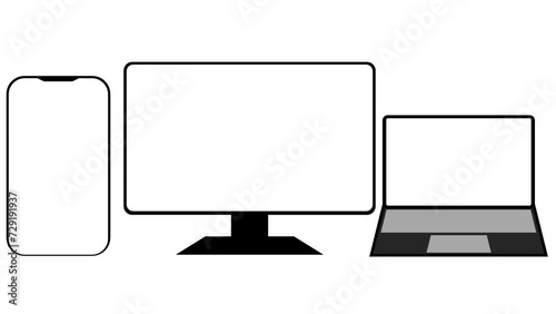 ノートパソコンとデスクトップとタブレット