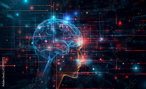 Neural Nexus: Futuristic Visualization of Human Mind and AI