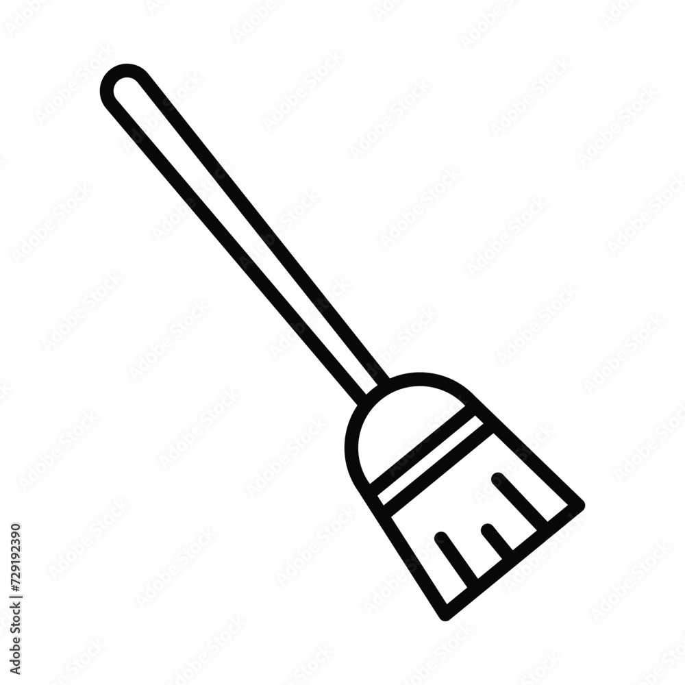 Broom icon vector on trendy design