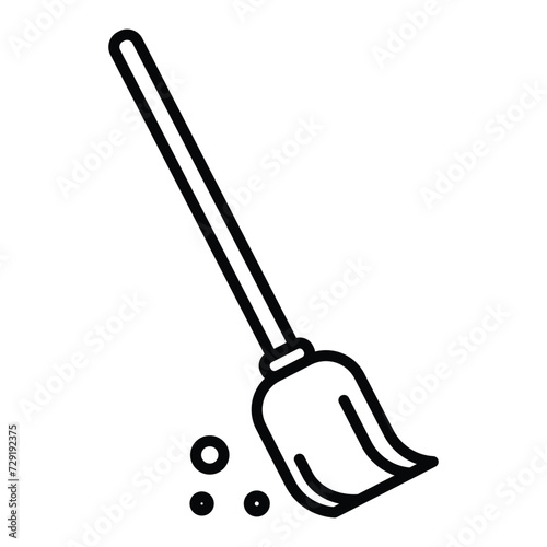 Broom icon vector on trendy design