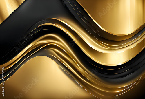 abstract black and gold are light