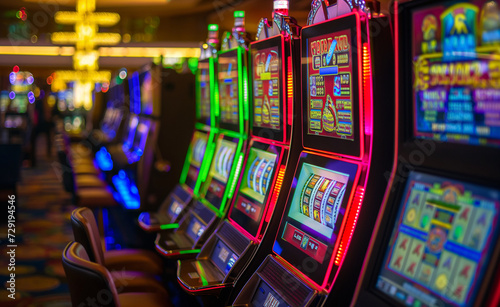 Colorful Slot Machines Banner