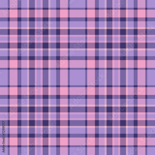 Plaid seamless pattern. Check fabric texture. Vector textile print.