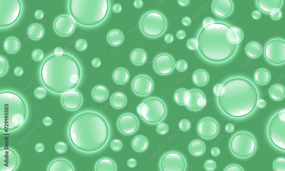 green bubbles. oil drops. water nature.