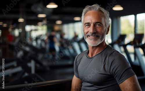 Smiling Man in Gym