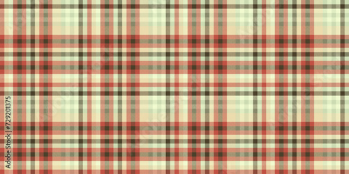 Fiber textile seamless background, selection texture check fabric. Bedding plaid vector pattern tartan in light and red colors.