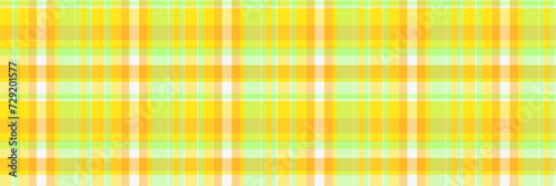 Sparse tartan texture vector, retro textile plaid fabric. Royalty background check seamless pattern in yellow and green colors.