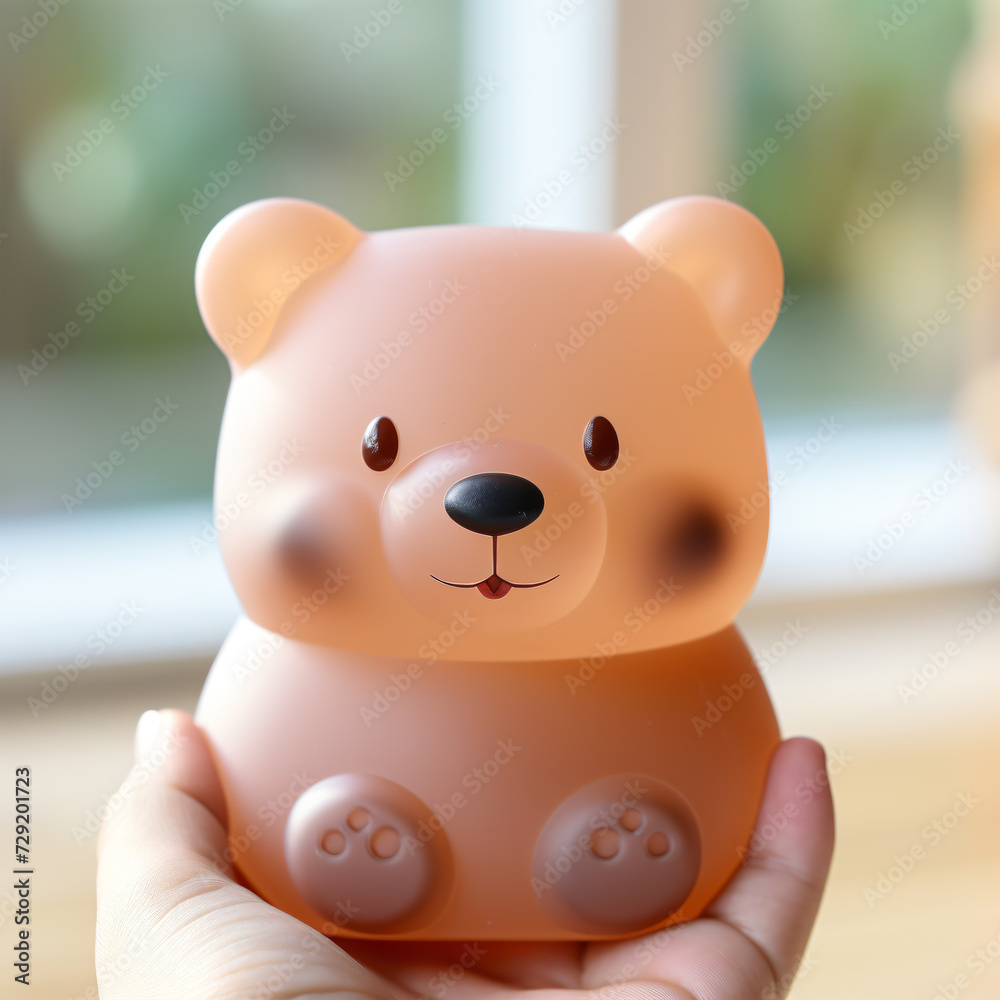 A Bear Toy Made of Plastic Generative AI A Bear Toy Made of Plastic Generative AI