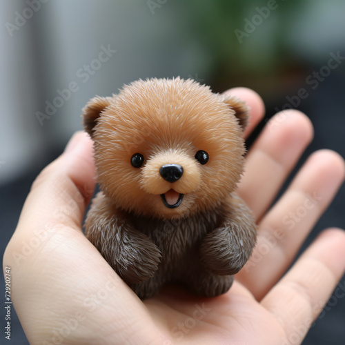 A Bear Toy Made of Plastic Generative AI © FDS