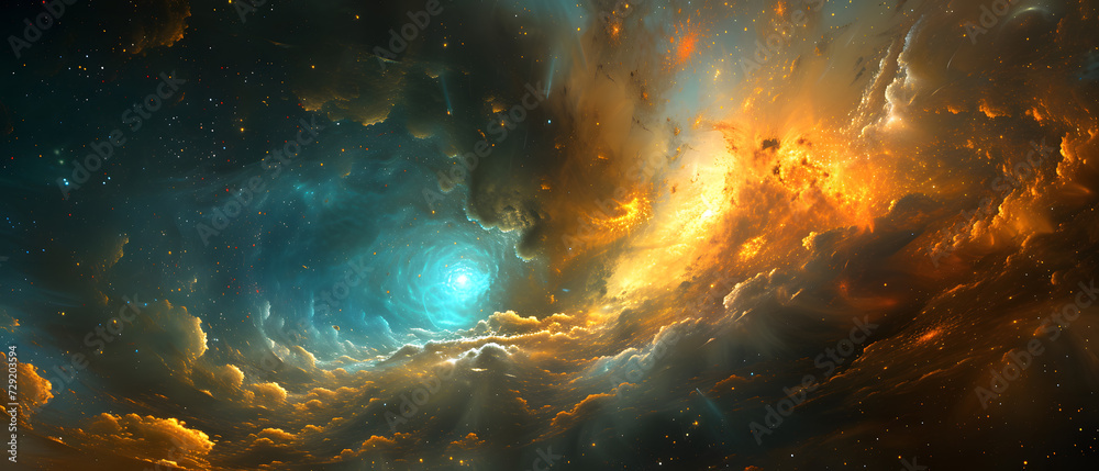 Mystical beautiful space. Unforgettable diverse space background , Spiral galaxy in deep space