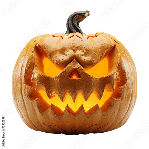 Halloween pumpkin on transparent background