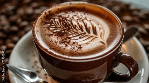 Chocolate shape Coffee Cafe Latte Art,