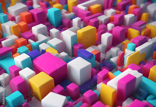 abstract colorful 3d shape 