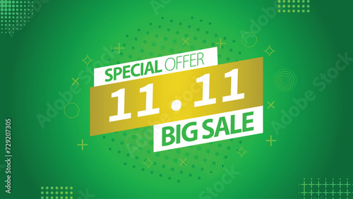 Sale banner template design   .  11.11 SPECIAL OFFER, MEGA SALE, FLASH SALE