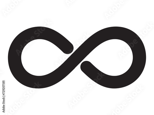 infinity symbol - simple with discontinuation - isolated - vector .Infinity vector eps symbol illustration isolated on white background.