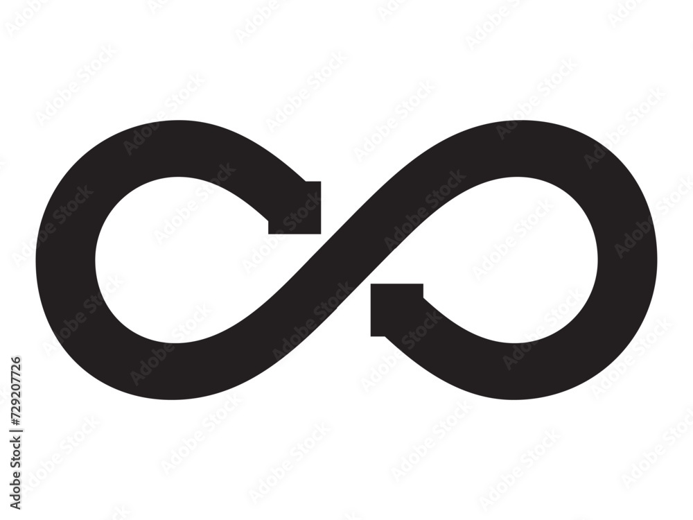 infinity symbol - simple with discontinuation - isolated - vector .Infinity vector eps symbol illustration isolated on white background. infinity symbol - simple with discontinuation - isolated - vector .Infinity vector eps symbol illustration isolated on white background.