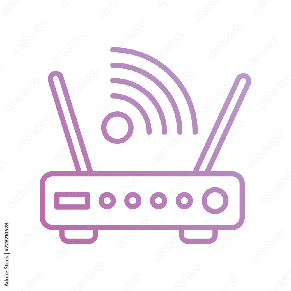 modem icon with white background vector stock illustration modem icon with white background vector stock illustration