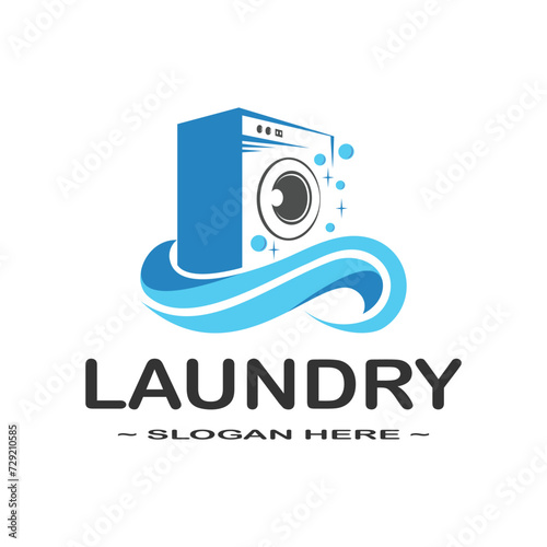 Laundry logo design with premium concept and new idea