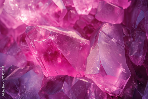 A Pile of Pink Crystals on a Table